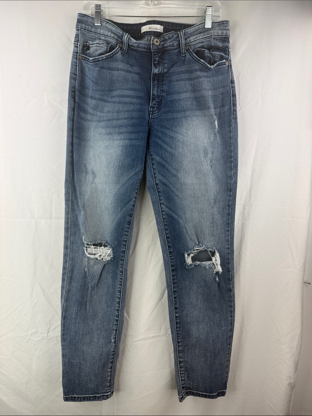 KanCan Los Angeles Women’s Size 11/29 Distressed Faded Denim Ripped Knee Jeans